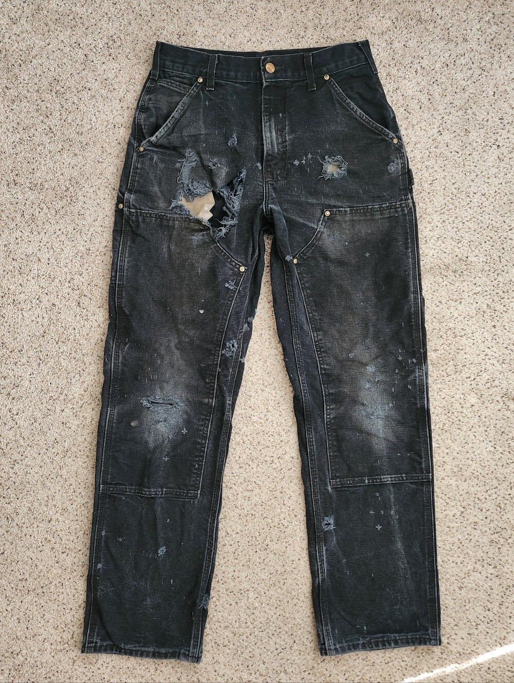 Carhartt Vintage Distressed Double Knee Carpenter Jeans